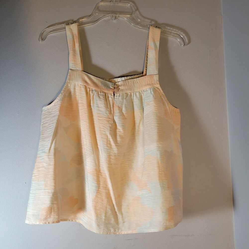 Splendid Womens Tank Flowy Bellini Steel Blue Buttons Adjustable Strap NWT  S